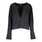 Elegante Zwarte Vest met Lange Mouwen Gant , Black , Dames