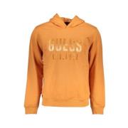 Oranje Hoodie met Stijl Guess , Orange , Heren