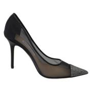 Elegante Zwarte Kristal Mesh Pumps Jimmy Choo , Black , Dames