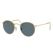 Retro Ronde Metalen Zonnebril Rb3447 Ray-Ban , Yellow , Unisex