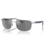 Rechthoekige zonnebril groene lenzen unisex Ray-Ban , Gray , Unisex