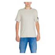 Reguliere Tee Herfst/Winter Collectie Katoen Calvin Klein Jeans , Beig...