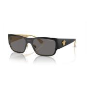 Zwart/Donkergrijs Zonnebril Versace , Black , Heren