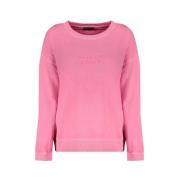 Rosa Katoenen Sweatshirt Logo Geborsteld North Sails , Pink , Dames