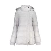 Stijlvolle Jas met Afneembare Capuchon Patrizia Pepe , White , Dames