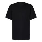 Zwart Katoen Logo T-Shirt Crewneck Jil Sander , Black , Heren