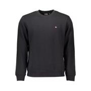 Elegant Sweatshirt met Geborduurd Logo Napapijri , Black , Heren