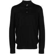 Luxe Wol Kasjmier Polo Shirt Brunello Cucinelli , Black , Heren