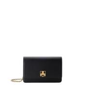 Schoudertas met Logo Plaat in Zwart Elisabetta Franchi , Black , Dames