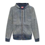 Hoodie D-Hari-Fsf Diesel , Blue , Heren