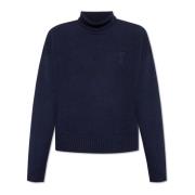 Wollen Turtleneck Ami Paris , Blue , Heren