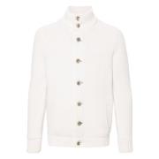 Roomwitte Cardigan Jas Herno , White , Heren