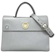 Pre-owned Leather totes Dior Vintage , Gray , Dames