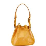 Pre-owned Leather handbags Louis Vuitton Vintage , Yellow , Dames