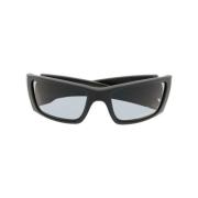 Zwarte Getinte Rechthoekige Zonnebril Oakley , Black , Unisex