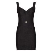 Elegante Korte Jurk met Bijpassende Variant Dolce & Gabbana , Black , ...