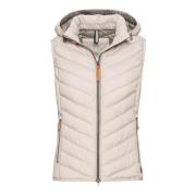 Gerecycled Polyester Puffer Vest Camel Active , Beige , Dames