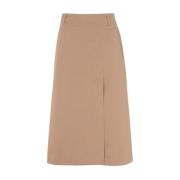 Katoenen Kameel Rok Max Mara , Brown , Dames