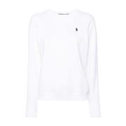 Witte Trui Ronde Hals Lange Mouw Polo Ralph Lauren , White , Dames