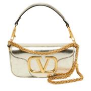 Pre-owned Leather shoulder-bags Valentino Vintage , Yellow , Dames