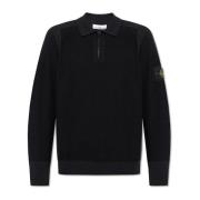 Trui met kraag Stone Island , Black , Heren