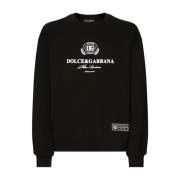 Zwarte Sweatshirt Aw24 Herenmode Dolce & Gabbana , Black , Heren