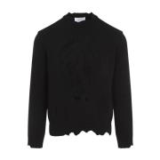 Zwarte Sweater Aw24 Herenmode Alexander McQueen , Black , Heren