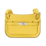 Pre-owned Leather shoulder-bags Hermès Vintage , Yellow , Dames