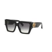 Zwarte Rook Gradient Zonnebril Philipp Plein , Black , Unisex