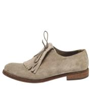 Pre-owned Suede flats Burberry Vintage , Gray , Heren