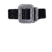 Kristal Strass Venus Riem Jet Zwart Benedetta Bruzziches , Black , Dam...