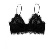 Bloemen Kant Bralette Anine Bing , Black , Dames