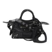 Pre-owned Leather shoulder-bags Balenciaga Vintage , Black , Dames