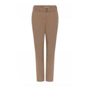 Regular Pants Bukser Portabella Gustav , Brown , Dames