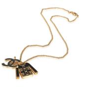 Pre-owned Metal necklaces Chanel Vintage , Yellow , Dames