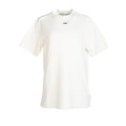 Casual Katoenen T-Shirt Off White , White , Dames