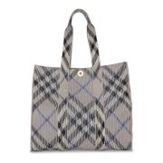 Check Print Tote Style Tas Burberry , Multicolor , Dames