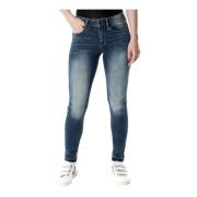 Mid Skinny Enkel Jeans met Distressed Details G-star , Blue , Dames