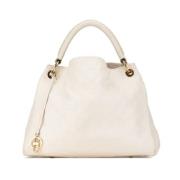 Pre-owned Leather louis-vuitton-bags Louis Vuitton Vintage , White , D...