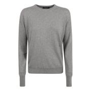 Strass Crew Neck Sweater Fabiana Filippi , Gray , Dames