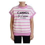 Exclusief Gestreept Katoenen T-Shirt Dolce & Gabbana , Multicolor , Da...