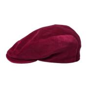 Maroon Velvet Newsboy Cap Dolce & Gabbana , Brown , Heren