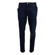 Elegante smalle donkerblauwe denim jeans Dolce & Gabbana , Blue , Here...