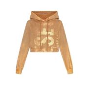 Slim Hoodie Diesel , Brown , Dames