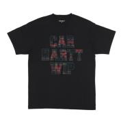 Zwarte Tee met Geborduurd Logo Carhartt Wip , Black , Dames