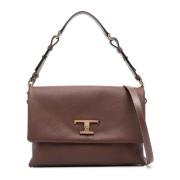 Bruine T Timeless Tote Tas Tod's , Brown , Dames