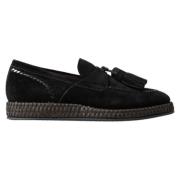 Zwarte Suède Espadrille-Sneakers Dolce & Gabbana , Black , Heren