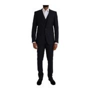 Blauw Slim Fit 3-Delig Pak Martini Dolce & Gabbana , Blue , Heren