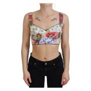 Bloemen Bustier-Crop-Top met Italiaans vakmanschap Dolce & Gabbana , M...