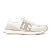 Witte Sneakers DG Cushion Logo Dolce & Gabbana , Multicolor , Dames